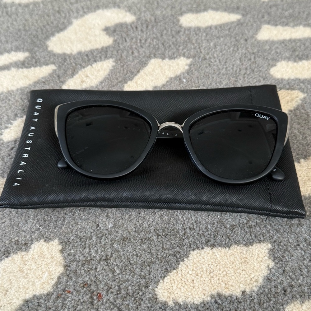 Quay Australia Black Cat Eye Sunglasses